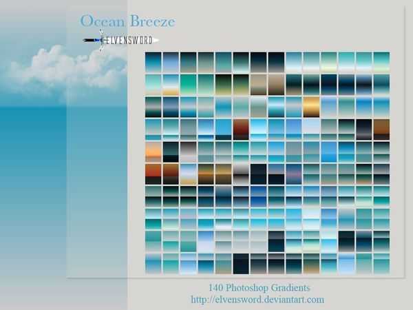 градиенты для фотошопа Ocean Breeze